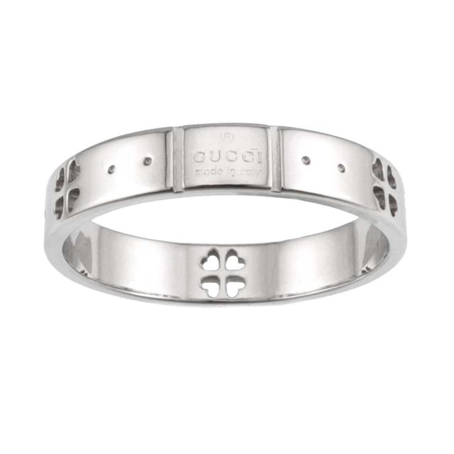 グッチ GUCCI アイコン アモール フォーエバー #18 リング K18 WG ホワイトゴールド 750 指輪 レディース 90319497 【中古】BJ_1