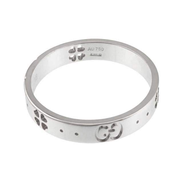 グッチ GUCCI アイコン アモール フォーエバー #18 リング K18 WG ホワイトゴールド 750 指輪 レディース 90319497 【中古】BJ_3