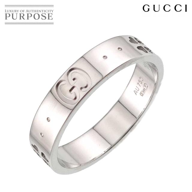 グッチ GUCCI アイコン アモール フォーエバー #10 輪っか K18 WG 白いことゴールド 750 指環 レディース 90319498 【中古】BJ