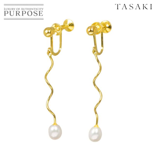 タサキ TASAKI 淡水真珠 5.1mm イヤリング K18 YG イエローゴールド 750 パール 田崎真珠 レディース 90319793 【中古】BJ
