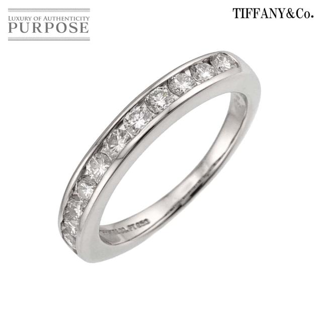 ティファニー TIFFANY&Co. ハーフサークル チャネル セッティング 9号 リング ダイヤ Pt 指輪 レディース 90319828 【中古】BJ
