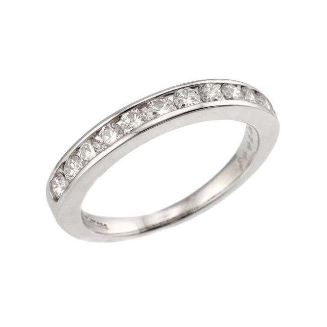 ティファニー TIFFANY&Co. ハーフサークル チャネル セッティング 9号 リング ダイヤ Pt 指輪 レディース 90319828 【中古】BJ_4