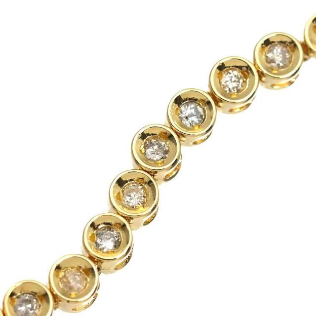 ダイヤ 1.02ct ブレスレット 18.5cm K18 YG イエローゴールド 750 レディース 90320306 【中古】NJ_4