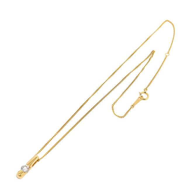 ダイヤ 0.41ct ネックレス 40cm K18 YG イエローゴールド 750 レディース 90320475 【中古】NJ_1