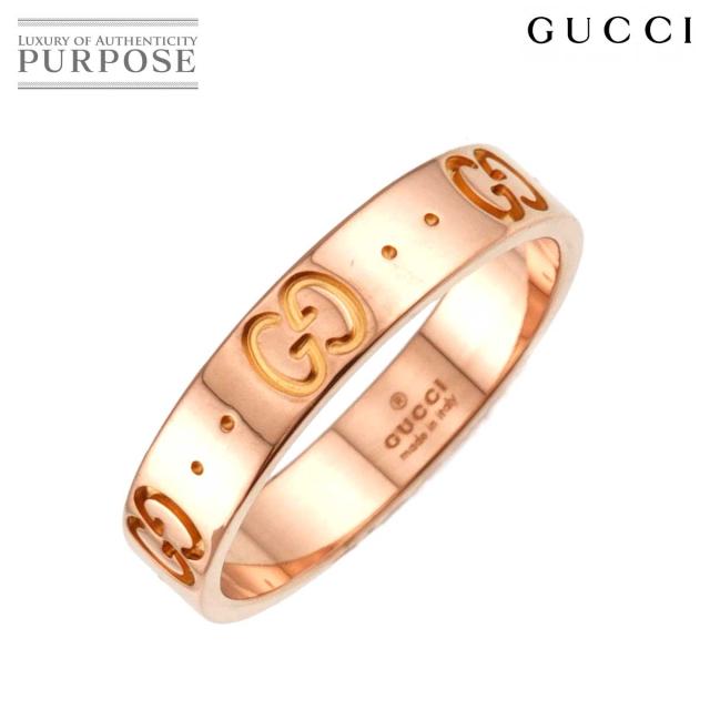 グッチ GUCCI アイコン #13 リング K18 PG ピンクゴールド 750 指輪 レディース 90320585 【中古】BJ