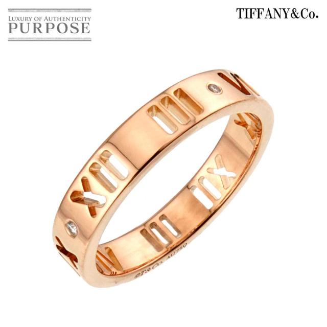 ティファニー TIFFANY&Co. アトラス ピアスド 10号 リング ダイヤ K18 