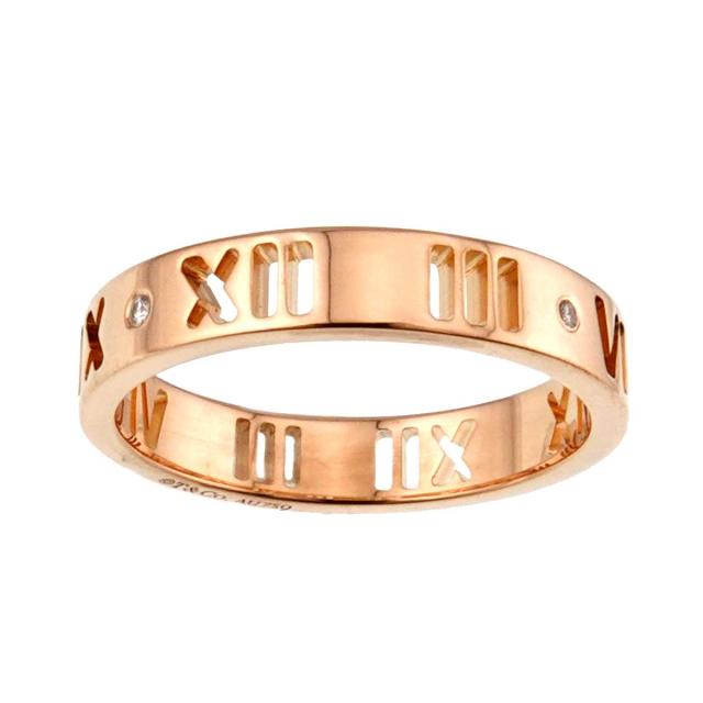 ティファニー TIFFANY&Co. アトラス ピアスド 10号 リング ダイヤ K18 