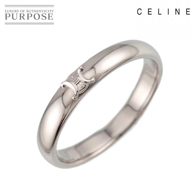 セリーヌ CELINE トリオンフ 18号 リング Pt プラチナ 指輪 マカダム レディース 90320915 【中古】BJ