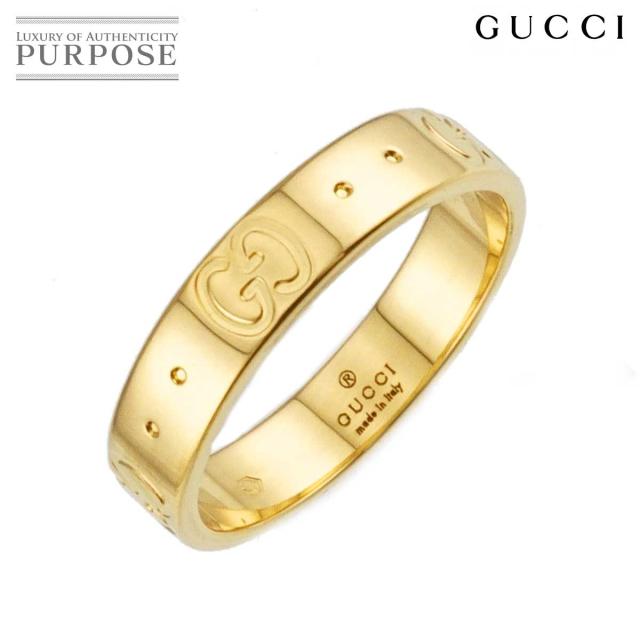 グッチ GUCCI アイコン #10 輪っか K18 YG 黄色ゴールド 750 指環 レディース 90321558 【中古】BJ
