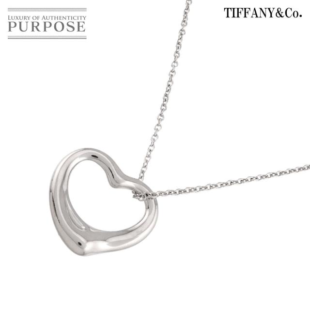 ティファニー TIFFANY&amp;Co. オープンハート ネックレス 幅22mm 40cm シルバー SV 925 レディース 90321589 【中古】BJ