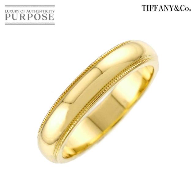 ティファニー TIFFANY&amp;Co. ミルグレイン バンド 10号 リング K18 YG 750 指輪 トゥギャザー レディース 90321829 【中古】BJ