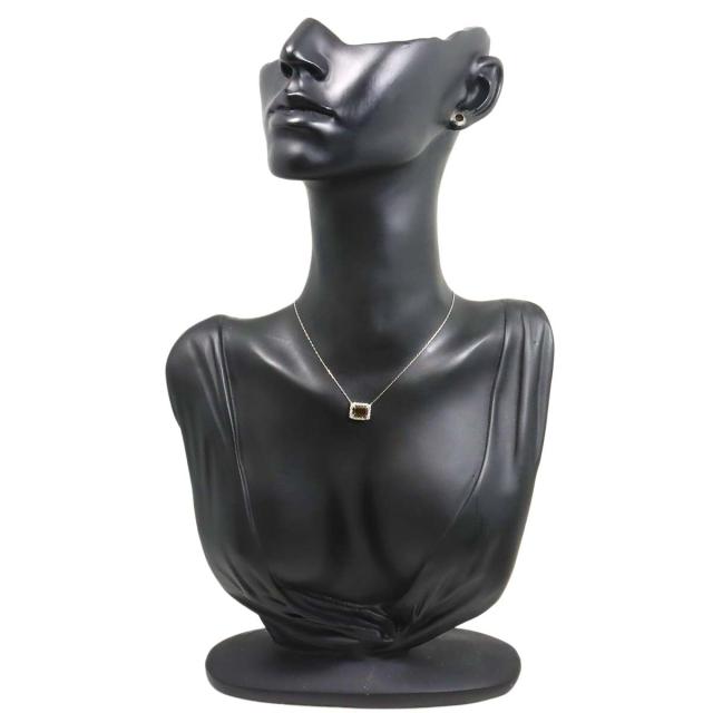 クォーツ ダイヤ 0.16ct ネックレス 40.5cm Pt プラチナ レディース 90322768 【中古】NJ_6