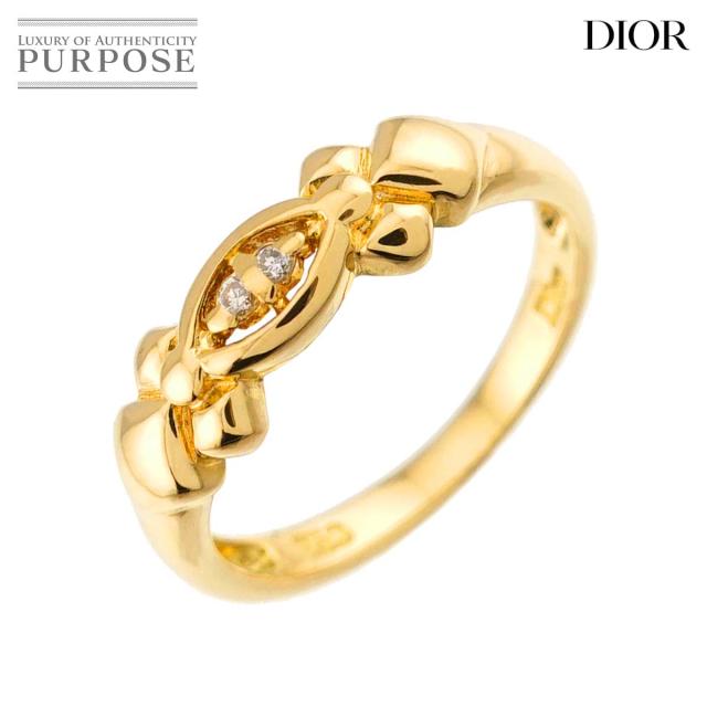 クリスチャン ディオール Christian Dior 8号 リング ダイヤ K18 YG イエローゴールド 750 CD レディース 90323422 【中古】BJ