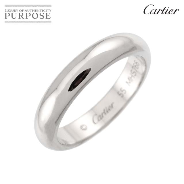 カルティエ Cartier 1895 クラシック #55 リング 幅4mm Pt プラチナ 指輪【証明書付き】 レディース 90323661 【中古】BJ