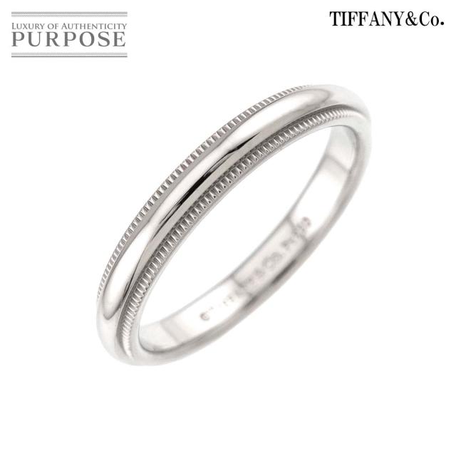 ティファニー TIFFANY&amp;CO. ミルグレイン 15号 リング 幅3mm Pt プラチナ 指輪 トゥギャザー レディース 90323664 【中古】BJ