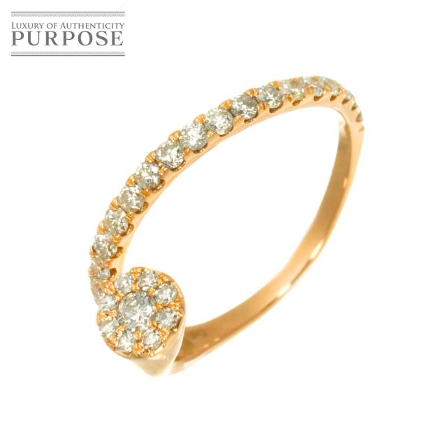 リング 12.5号 ダイヤ 0.50ct K18 PG ピンクゴールド 750 指輪 レディース 90323721 【中古】NJ