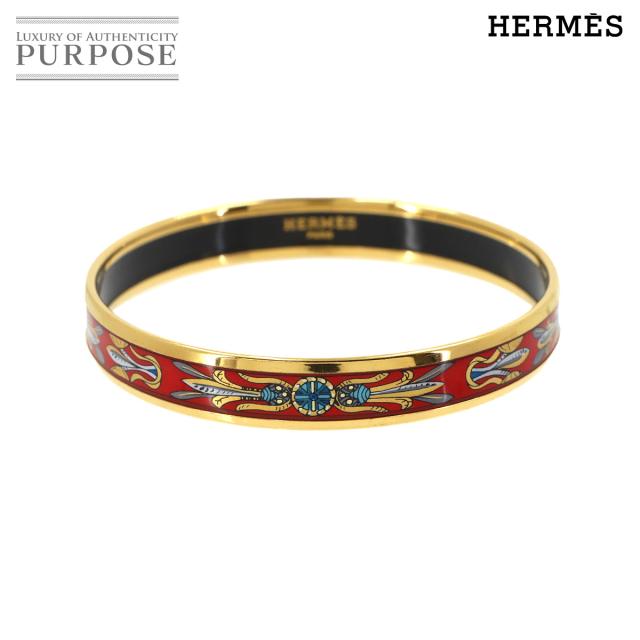 エルメス バングル エマイユ PM バングル ブレスレット ゴールド レッド アクセサリー レディース 90324059 【中古】ブランド