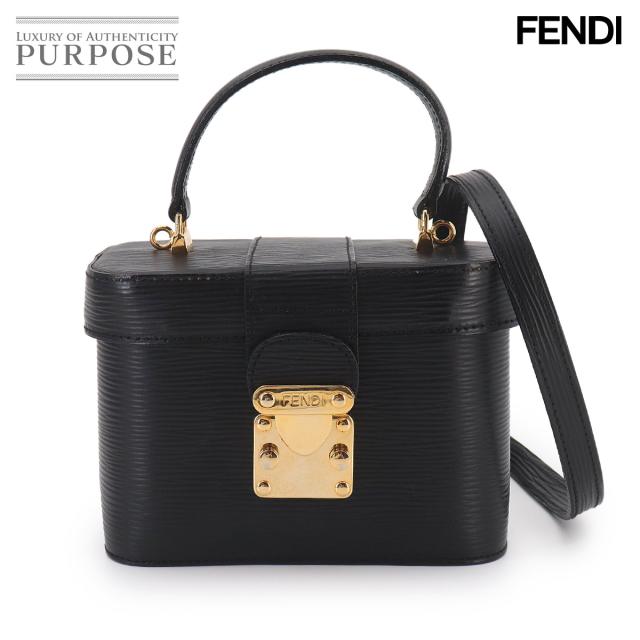 新品同様 フェンディ バッグ エピ バニティ 2way ハンド ショルダー バッグ レザー ブラック レディース 90325019 【中古】ブランド