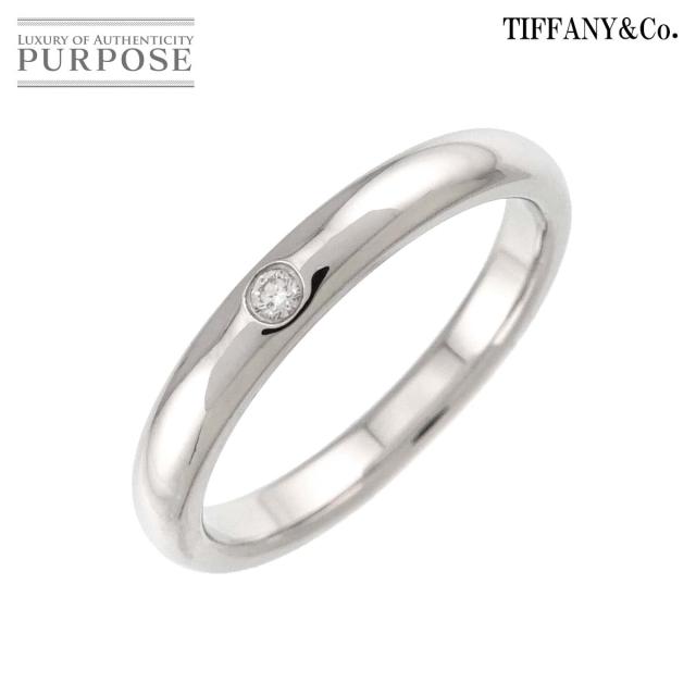 ティファニー TIFFANY&Co. スタッキング バンド 11.5号 リング ダイヤ 1P Pt プラチナ 指輪 レディース 90326339 【中古】BJ