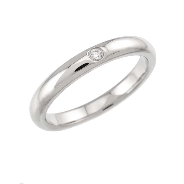 ティファニー TIFFANY&Co. スタッキング バンド 11.5号 リング ダイヤ 1P Pt プラチナ 指輪 レディース 90326339 【中古】BJ_3