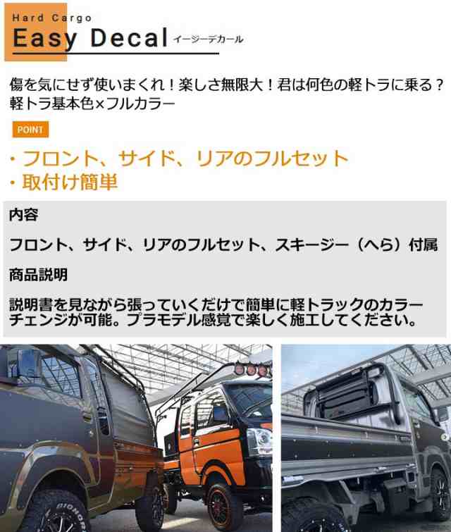 ハードカーゴイージーデカール 色オレンジ ハイゼットジャンボ(S500P/S510P) マイナーチェンジ前用 軽トラック用 HC-131の通販はau  PAY マーケット - パネル王国