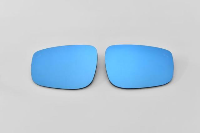 BSM対応 マツダ CX-3 DK5AW/FW ブラインドスポットデティクション装着車 (2015/2~) AutoStyle ワイドビュードアミラーレンズ ブルーレンズ 左右セット ミラーヒーター対応 オートスタイル 青 005551