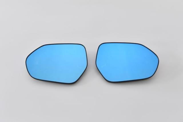 BSM対応 トヨタ カローラ (##E21# ’2018~) ブラインドスポットデティクション装着車 AutoStyle ワイドビュードアミラーレンズ ブルーレンズ 左右セット ミラーヒーター対応 オートスタイル 青 005559の通販は