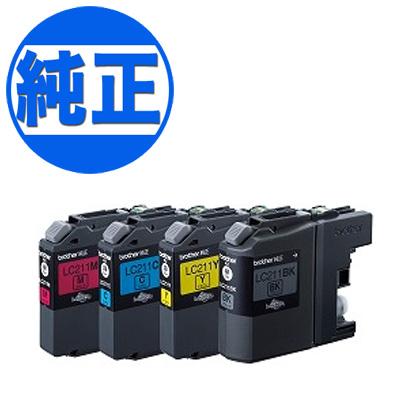 【純正インク】ブラザー工業(Brother) 純正インク LC211 インクカートリッジ 4色セット LC211-4PK【送料無料】 5,968円