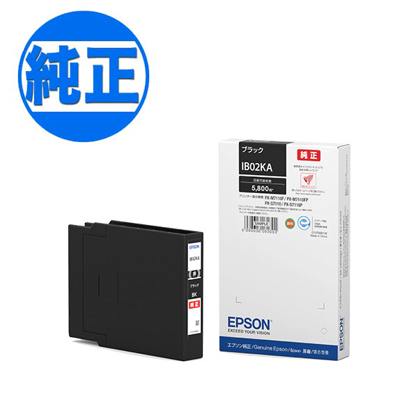 【純正インク】【取り寄せ品】EPSON 純正インク IB02 インクカートリッジ ブラック IB02KA【送料無料】