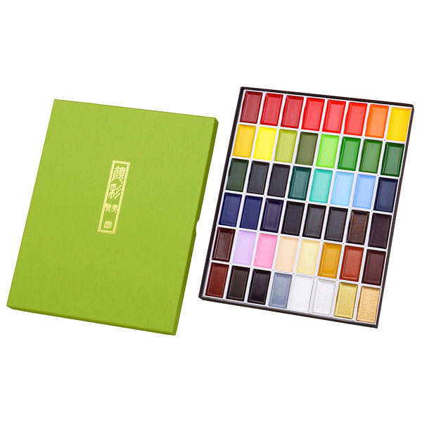 呉竹 Kuretake 呉竹 顔彩耽美 48色セット MC20/48V【送料無料】の通販は