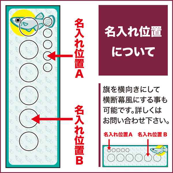 のぼり旗 自由に名入れ プリント オリジナル のぼり 横幕も可能 めだか 柄6 メダカ 簡単 低コスト 納期相談 600mm幅の通販はau PAY  マーケット こまもの本舗 au PAY マーケット店 au PAY マーケット－通販サイト