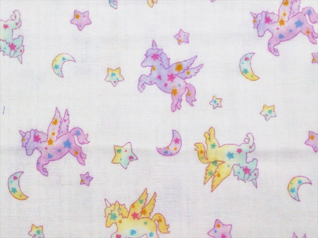 Wガーゼ ガーゼ コットン 生地 布 星柄 ユニコーン 夢かわ 可愛い ホワイトの通販はau Pay マーケット 手づくり創庫 アイリー