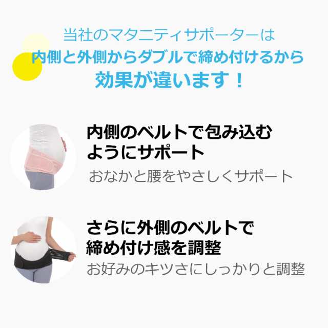 送料無料 妊婦帯 マタニティ 腰痛 サポーター ダブルベルトで体にフィット ベルト バンド 腹帯 フリーサイズ 3カラー 産前産後 簡単装着 ｜au  PAY マーケット