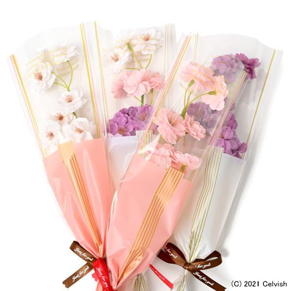 １本花束 ソープフラワー さくら 桜 花束 ミニブーケ シャボンフラワー 卒業 卒園 入学 送別 結婚式 お祝いプレゼントの通販はau Pay マーケット Celvish Au Pay マーケット店