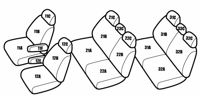 [品番TD33][ノア][ZRR70/ZRR75][H22/4-H26/1][定員8人] レガリア パンチング シートカバー