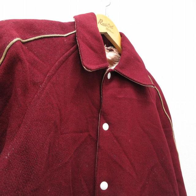 古着 長袖 ビンテージ スタジャン メンズ 60年代 60s リバーシブル ラグラン ウール エンジ他 spe 25nov13_1