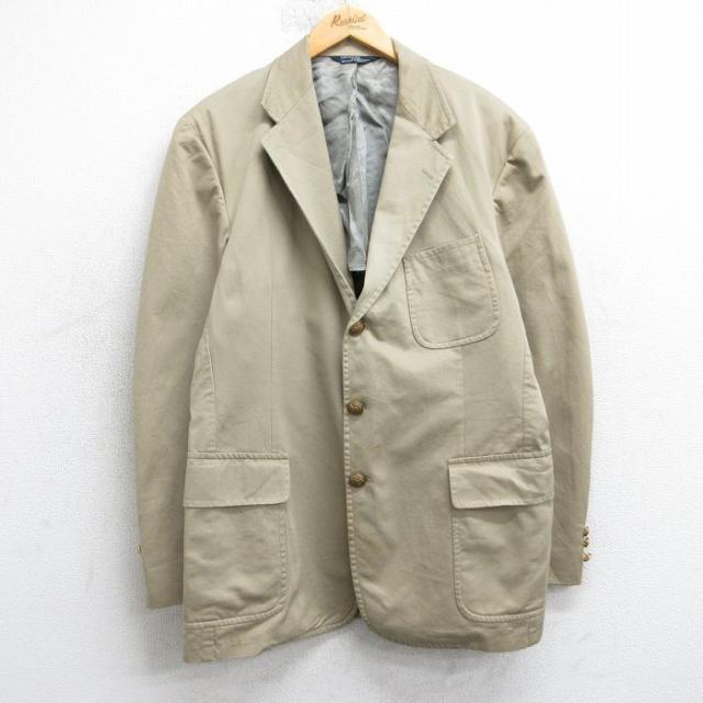 古着 ラルフローレン 長袖 ブランド テーラード ジャケット メンズ 90年代 90s ロング丈 USA製 ベージュ spe 25nov13