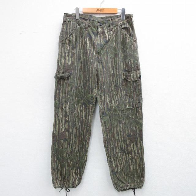 古着 リバティ ハンティング パンツ メンズ 90年代 90s リアルツリー コットン USA製 緑他 迷彩 spe 25nov11
