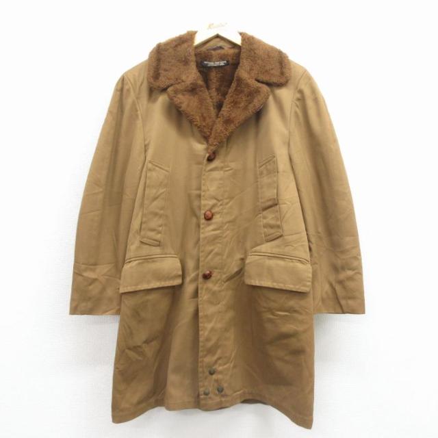 古着 ブルックスブラザーズ 長袖 ビンテージ ブランド ジャケット コート メンズ 70年代 70s タロン 茶 内側フェイクファー spe 25nov19