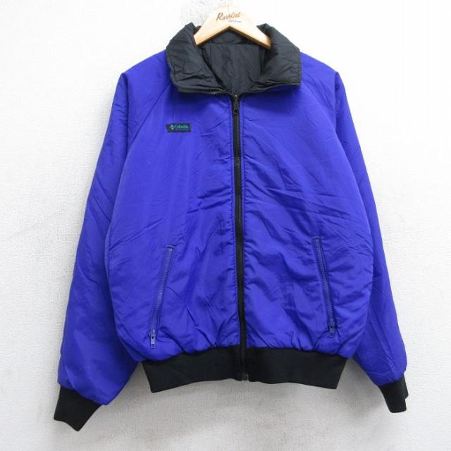 古着 コロンビア 長袖 ナイロン ジャケット メンズ 90年代 90s ラグラン リバーシブル 紫 spe 25nov20