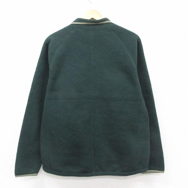 古着 エルエルビーン 長袖 フリース ジャケット メンズ 00年代 00s ワンポイントロゴ ラグラン 濃緑他 25nov21