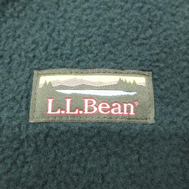 古着 エルエルビーン 長袖 フリース ジャケット メンズ 00年代 00s ワンポイントロゴ ラグラン 濃緑他 25nov21