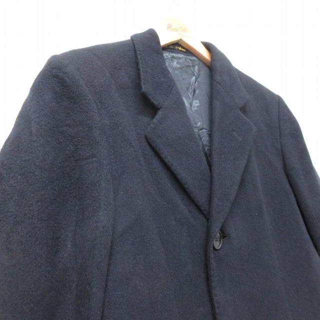 古着 長袖 ウール コート メンズ 90年代 90s ロング丈 イングランド製