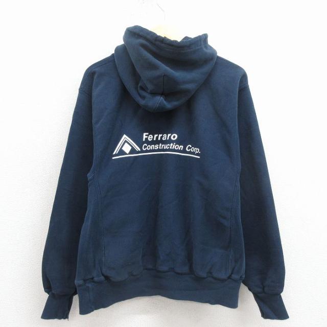 古着 長袖 チャンピオン Champion リバースウィーブ パーカー メンズ 00年代 00s Ferraro 紺 25nov25