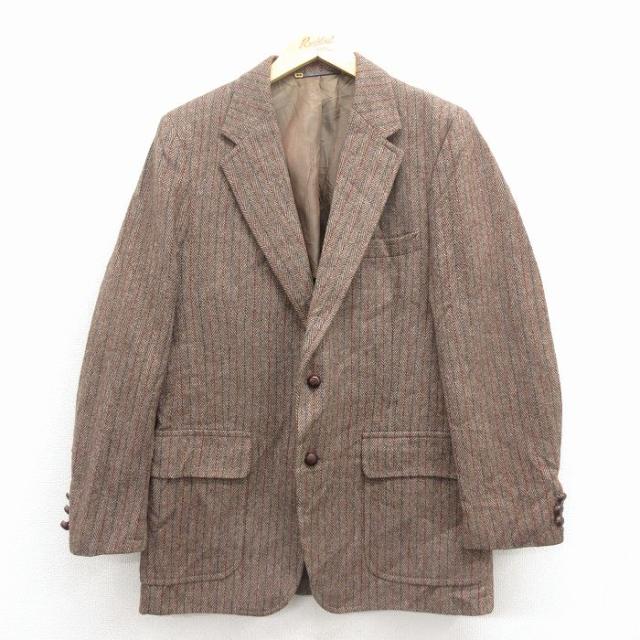 古着 ウールリッチ 長袖 テーラード ジャケット メンズ 80年代 80s ツイード USA製 茶他 25nov29