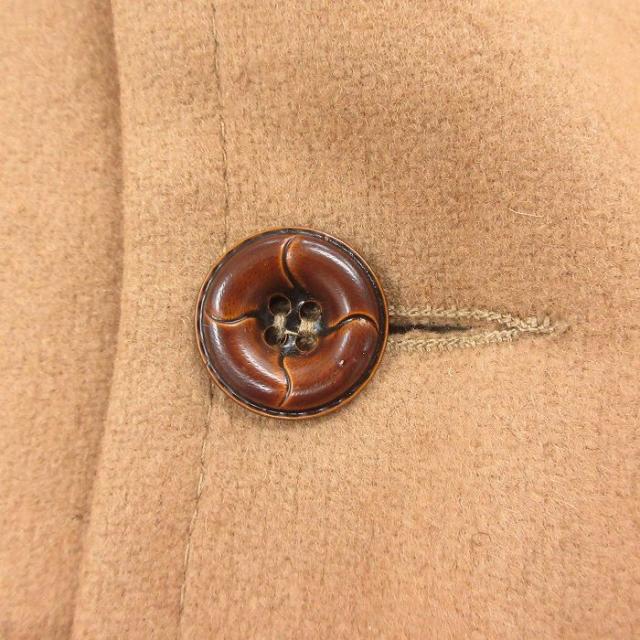 古着 長袖 ウール コート メンズ 80年代 80s ロング丈 茶 内側フェイクファー 25dec11_3