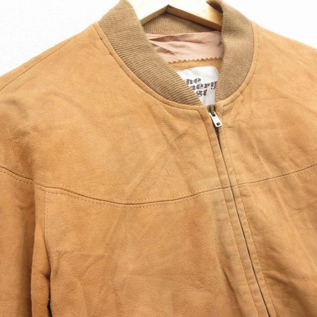古着 長袖 スエード レザー ダービー ジャケット メンズ 80年代 80s タロン 茶 25dec15_1
