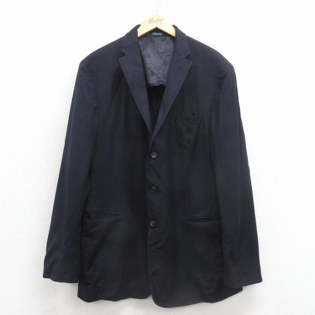 古着 ラルフローレン 長袖 ブランド テーラード ジャケット メンズ 90年代 90s ロング丈 ウール イタリア製 紺 spe 25dec15