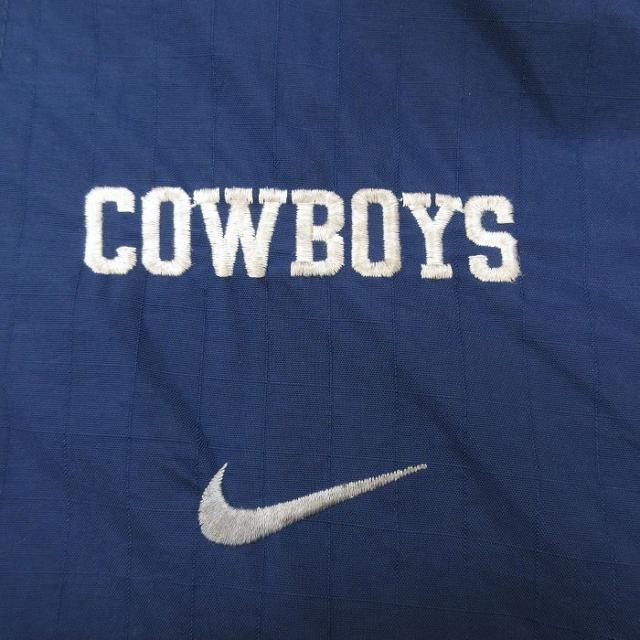 古着 ナイキ NIKE 長袖 ナイロン ジャケット メンズ 00年代 00s NFL ダラスカウボーイズ 大きいサイズ ツートンカラー 紺 内側キルティング アメフト スーパーボウル spe 25dec24_2