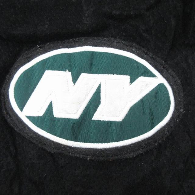 古着 長袖 スエード レザー ジャケット メンズ NFL ニューヨークジェッツ ツートンカラー 黒 内側キルティング アメフト スーパーボウル spe 26jan09_3